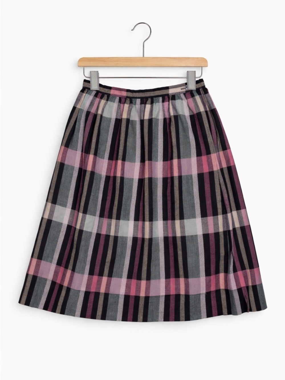 Vintage Pleated A Line Wool Blend Skirt Size 14